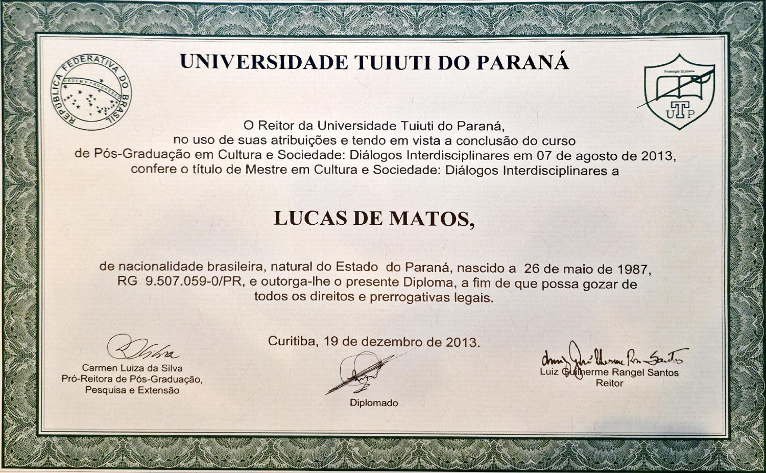 Diploma de Mestrado